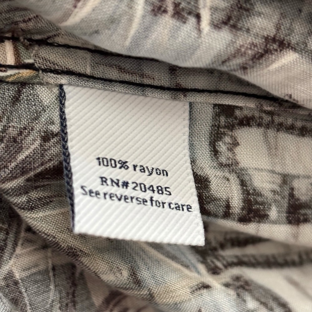 Croft & Barrow Hawaiian Camp Shirt XL‎ Palm Tree Beach Tropical Coastal Rayon - Picture 8 of 9
